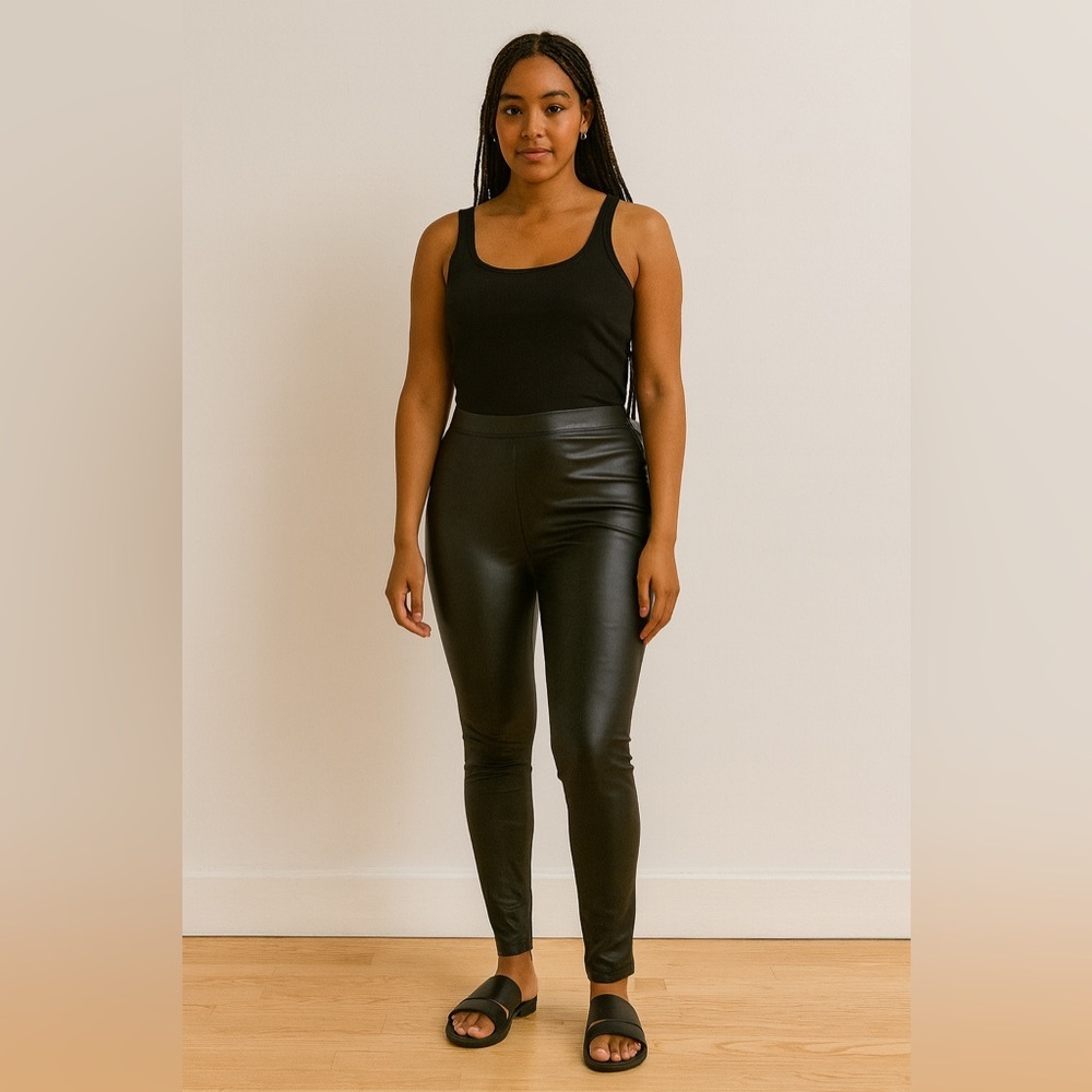 Clara Sun Woo Black Faux Leather Leggings